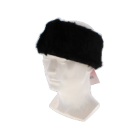 Elegant black faux fur headband