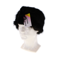 Black fur headband, stylish and warm winter accessory