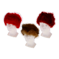 Faux Fur Hairband Mix Red Brown