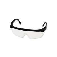 Wholesale Clear Safety Glasses with Black Frame and Temples