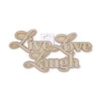 3D Words Plaque 'Live Love Laugh' Home Decor