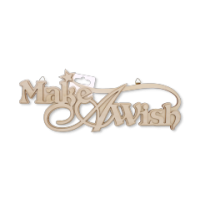 3D Words 'Make A Wish' Plaque