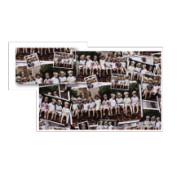 Vintage baby group sitting gift wrap paper
