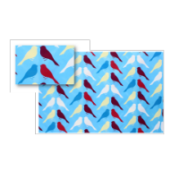 Gift Wrap Paper Blue Printed Birds