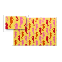 Gift Wrap Paper Yellow w/ Seahorses