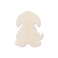 8cm DIY Wood Shape Dog for crafting