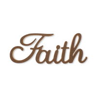 12cm standing MDF Faith decor word