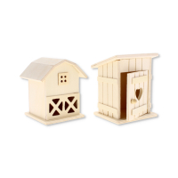 DIY WOODEN BARN AND OUTHOUSE KIT