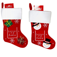 CHRISTMAS CRAFT STOCKING RED 2 DESIGNS