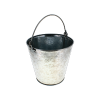 5-litre galvanised steel bucket with sturdy handle