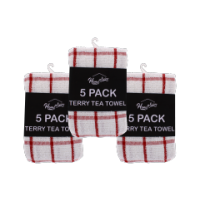 Kitchen Terry Tea Towels 5 Pack