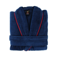 Navy Velour Signature Bathrobe in XL size