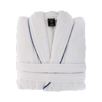 White Velour Signature Bathrobe, luxurious and comfortable for spas