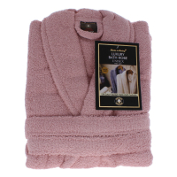 Luxury pink bath robe made from soft material