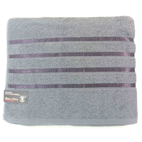 Satin Bath Sheets in Steel Colour