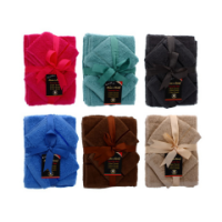 Satin Towel Set 6pc Assorted