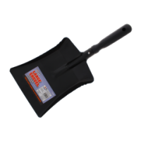 Large black metal and plastic shovel for trade