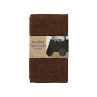 BROWN TABLE COVER 178 X 230 CM DURABLE & EASY-CARE 
