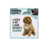 Soft microfibre cloth with Cavapoo dog print