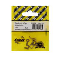 SIDE HOOKS & EYES BRASS PLATED 19MM