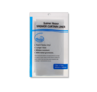 Heavy duty 183cm clear matt shower curtain liner.
