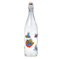 SMURF DESIGN GLASS BOTTLE 1L