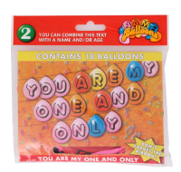 YOU ARE MY ONE AND ONLY 18 BALLOONS
