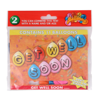 GET WELL SOON 11 BALLOONS