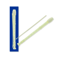 Plastic recorder with protective cover for music education