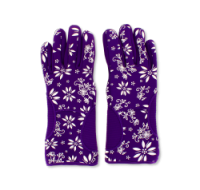 Small purple floral print oven gloves