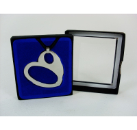 Heart pendant necklace on a chain, simple heart design