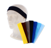 Plain headbands in assorted colours, pack of 9