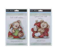 Special Get Well greeting card featuring two unique designs