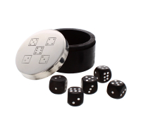ROUND DICE BOX WIITH 5 DICE