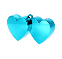 Double Heart Blue Ballon Weight