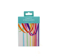 Rainbow crepe party streamers 7 pack