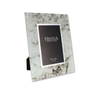 Elegant marble effect glass photo frame 4x6
