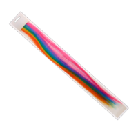 Rainbow clip on hair extensions