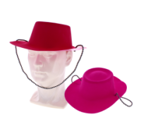 Pink cowboy hat for parties and fancy dress