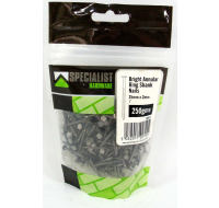 Bright Annular Ring Shank Nails 25 x 2mm 250g