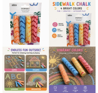 Jumbo Multi-Coloured Chalk 4 Pack