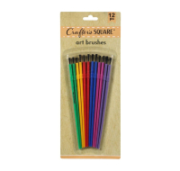 COLOURED ARTIST BRUSHES 12 PACK