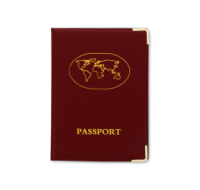 Sleek burgundy passport cover for wholesale purchase