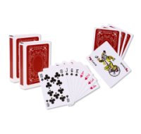 Standard deck of playing cards for classic card games.