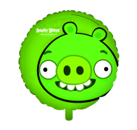 Angry Birds Green Pig 18-inch foil balloon with star