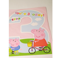 PEPPA PIG AGE 3 CUT OUT EX LARGE BIRTHDAY CARD