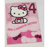 HELLO KITTY BIRTHDAY CARD AGE 4