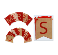 Merry Christmas Letter Bunting Banner