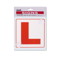 Red PVC Learner Driver L Plate 15x15cm