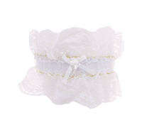 Elegant Bridal white lace garter for weddings